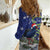 Personalized New Zealand Pukeko Christmas Women Casual Shirt Meri Kirihimete Taniko Ponga Koru Blue - Polynesian Pride