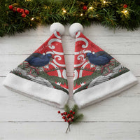 Personalized New Zealand Pukeko Christmas Santa Hat Meri Kirihimete Taniko Ponga Koru Red - Polynesian Pride