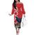 Personalized New Zealand Pukeko Christmas Family Matching Off The Shoulder Long Sleeve Dress and Hawaiian Shirt Meri Kirihimete Taniko Ponga Koru Red - Polynesian Pride