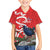 Personalized New Zealand Pukeko Christmas Family Matching Off Shoulder Maxi Dress and Hawaiian Shirt Meri Kirihimete Taniko Ponga Koru Red - Polynesian Pride