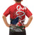 Personalized New Zealand Pukeko Christmas Family Matching Short Sleeve Bodycon Dress and Hawaiian Shirt Meri Kirihimete Taniko Ponga Koru Red - Polynesian Pride
