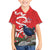 Personalized New Zealand Pukeko Christmas Family Matching Short Sleeve Bodycon Dress and Hawaiian Shirt Meri Kirihimete Taniko Ponga Koru Red - Polynesian Pride