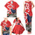 Personalized New Zealand Pukeko Christmas Family Matching Tank Maxi Dress and Hawaiian Shirt Meri Kirihimete Taniko Ponga Koru Red - Polynesian Pride