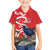 Personalized New Zealand Pukeko Christmas Kid Hawaiian Shirt Meri Kirihimete Taniko Ponga Koru Red - Polynesian Pride