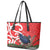 Personalized New Zealand Pukeko Christmas Leather Tote Bag Meri Kirihimete Taniko Ponga Koru Red - Polynesian Pride