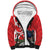 Personalized New Zealand Pukeko Christmas Sherpa Hoodie Meri Kirihimete Taniko Ponga Koru Red - Polynesian Pride