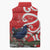 Personalized New Zealand Pukeko Christmas Sleeveless Puffer Jacket Meri Kirihimete Taniko Ponga Koru Red - Polynesian Pride