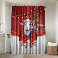 Personalized New Zealand Sheep Christmas Bathroom Set Hipi Meri Kirihimete Silver Fern Xmas Tree - Polynesian Pride