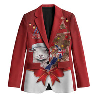 Personalized New Zealand Sheep Christmas Blazer Hipi Meri Kirihimete Silver Fern Xmas Tree - Polynesian Pride