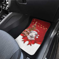 Personalized New Zealand Sheep Christmas Car Mats Hipi Meri Kirihimete Silver Fern Xmas Tree - Polynesian Pride