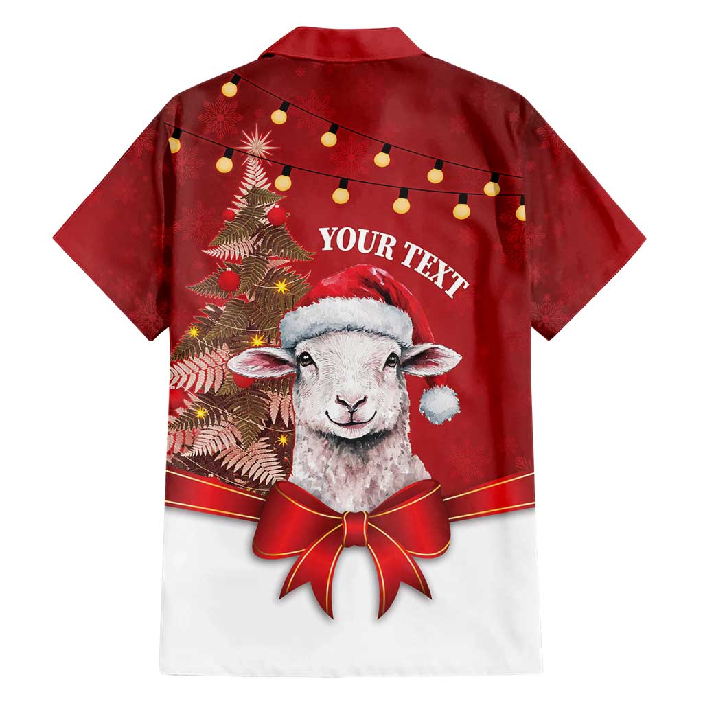 Personalized New Zealand Sheep Christmas Family Matching Short Sleeve Bodycon Dress and Hawaiian Shirt Hipi Meri Kirihimete Silver Fern Xmas Tree - Polynesian Pride
