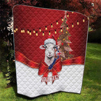 Personalized New Zealand Sheep Christmas Quilt Hipi Meri Kirihimete Silver Fern Xmas Tree - Polynesian Pride