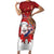 Personalized New Zealand Sheep Christmas Short Sleeve Bodycon Dress Hipi Meri Kirihimete Silver Fern Xmas Tree - Polynesian Pride