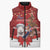 Personalized New Zealand Sheep Christmas Sleeveless Puffer Jacket Hipi Meri Kirihimete Silver Fern Xmas Tree - Polynesian Pride