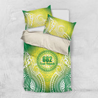 Cook Islands 682 Bedding Set Kuki 'Airani Area Code Proud LT14 US Twin 172cm x 218cm Green - Polynesian Pride