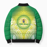 Cook Islands 682 Bomber Puffer Jacket Kuki 'Airani Area Code Proud LT14 - Polynesian Pride