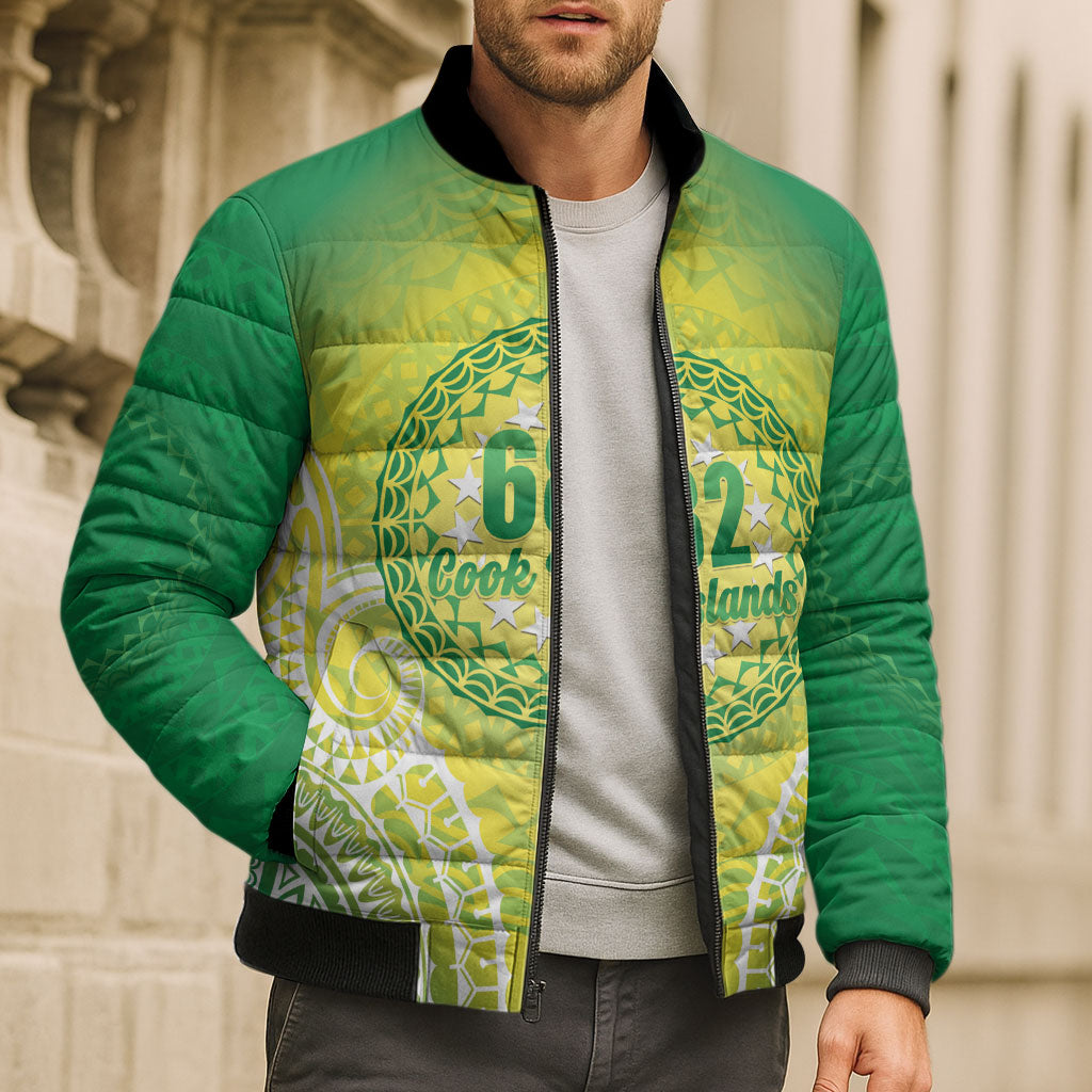 Cook Islands 682 Bomber Puffer Jacket Kuki 'Airani Area Code Proud LT14 - Polynesian Pride