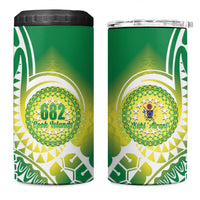 Cook Islands 682 4 in 1 Can Cooler Tumbler Kuki 'Airani Area Code Proud LT14 One Size: 16 oz Green - Polynesian Pride