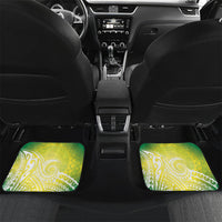 Cook Islands 682 Car Mats Kuki 'Airani Area Code Proud LT14 Set 2pcs - Back Green - Polynesian Pride