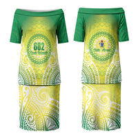 Cook Islands 682 Couples Matching Puletasi and Hawaiian Shirt Kuki 'Airani Area Code Proud LT14 - Polynesian Pride