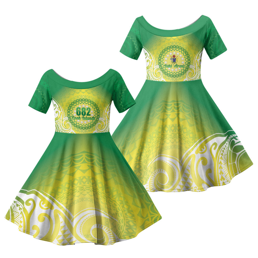 Cook Islands 682 Family Matching Long Sleeve Bodycon Dress and Hawaiian Shirt Kuki 'Airani Area Code Proud