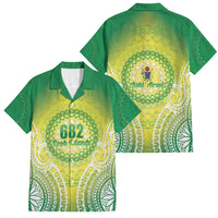 Cook Islands 682 Family Matching Off Shoulder Maxi Dress and Hawaiian Shirt Kuki 'Airani Area Code Proud