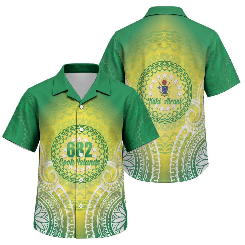 Cook Islands 682 Family Matching Off Shoulder Maxi Dress and Hawaiian Shirt Kuki 'Airani Area Code Proud