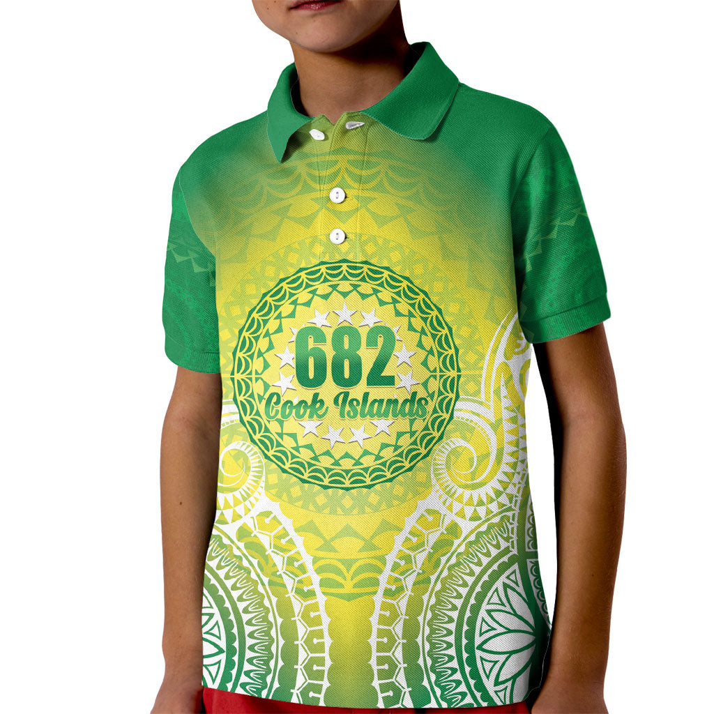 Cook Islands 682 Kid Polo Shirt Kuki 'Airani Area Code Proud