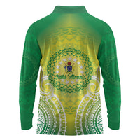 Cook Islands 682 Long Sleeve Polo Shirt Kuki 'Airani Area Code Proud LT14 - Polynesian Pride
