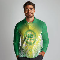 Cook Islands 682 Long Sleeve Polo Shirt Kuki 'Airani Area Code Proud LT14 - Polynesian Pride