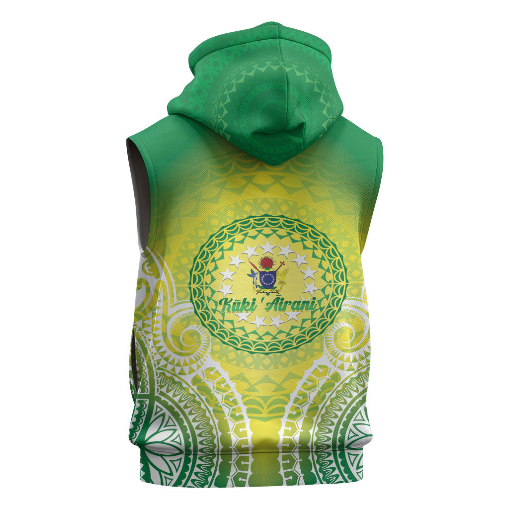 Cook Islands 682 Sleeveless Hoodie Kuki 'Airani Area Code Proud LT14 - Polynesian Pride