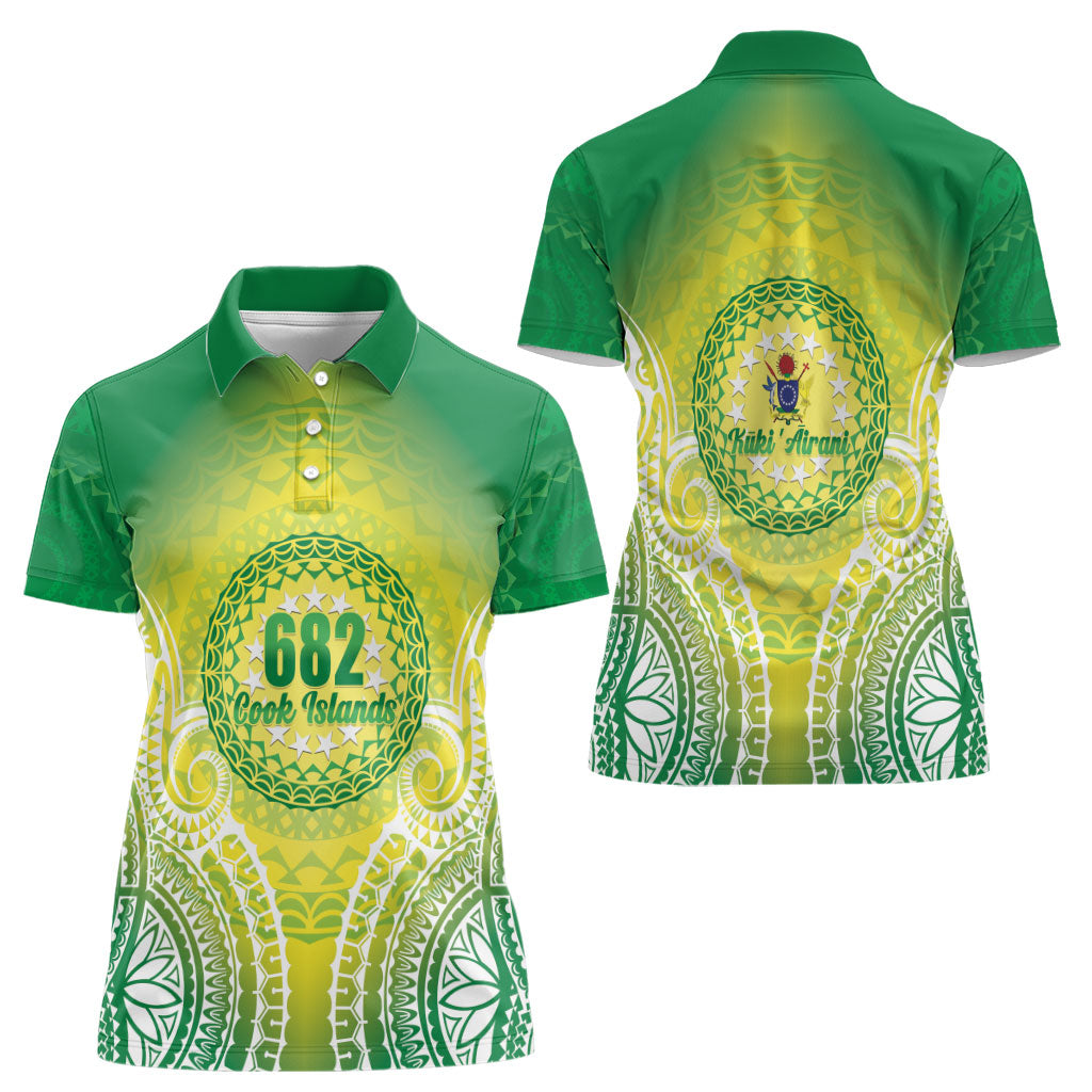 Cook Islands 682 Women Polo Shirt Kuki 'Airani Area Code Proud LT14 - Polynesian Pride