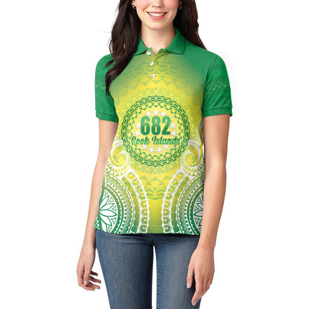 Cook Islands 682 Women Polo Shirt Kuki 'Airani Area Code Proud LT14 - Polynesian Pride