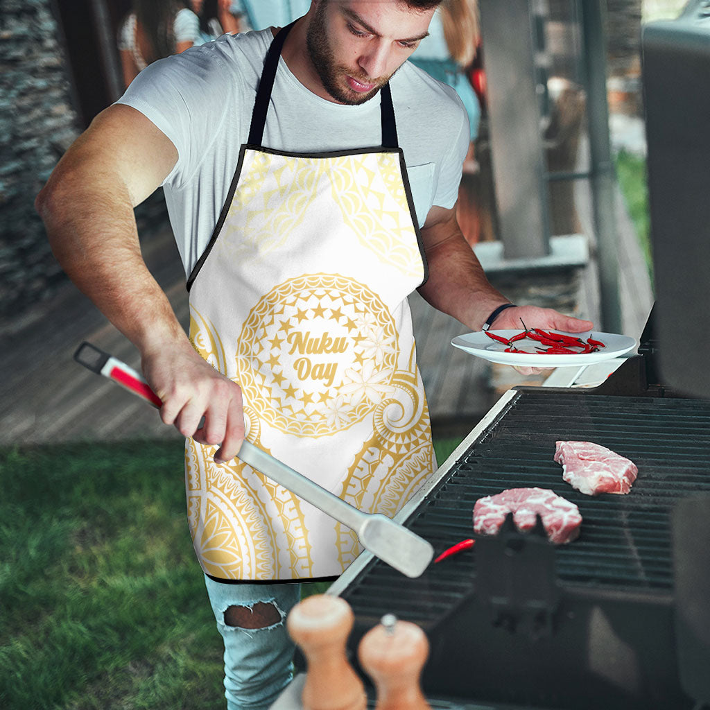 Cook Islands Gospel Day Apron Happy Nuku Day Tiare Maori Gold LT14 - Polynesian Pride