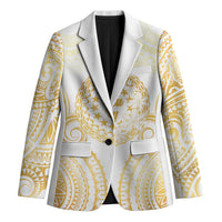 Cook Islands Gospel Day Blazer Happy Nuku Day Tiare Maori Gold LT14 Unisex Gold - Polynesian Pride