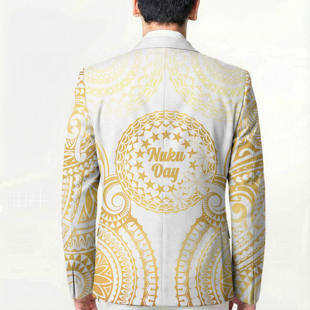 Cook Islands Gospel Day Blazer Happy Nuku Day Tiare Maori Gold LT14 - Polynesian Pride