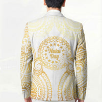 Cook Islands Gospel Day Blazer Happy Nuku Day Tiare Maori Gold LT14 - Polynesian Pride