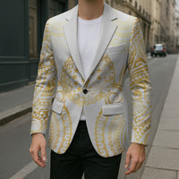 Cook Islands Gospel Day Blazer Happy Nuku Day Tiare Maori Gold LT14 - Polynesian Pride
