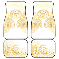 Cook Islands Gospel Day Car Mats Happy Nuku Day Tiare Maori Gold LT14 - Polynesian Pride