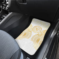 Cook Islands Gospel Day Car Mats Happy Nuku Day Tiare Maori Gold LT14 - Polynesian Pride