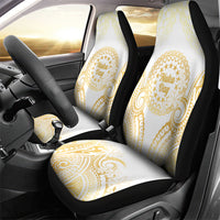 Cook Islands Gospel Day Car Seat Cover Happy Nuku Day Tiare Maori Gold LT14 - Polynesian Pride
