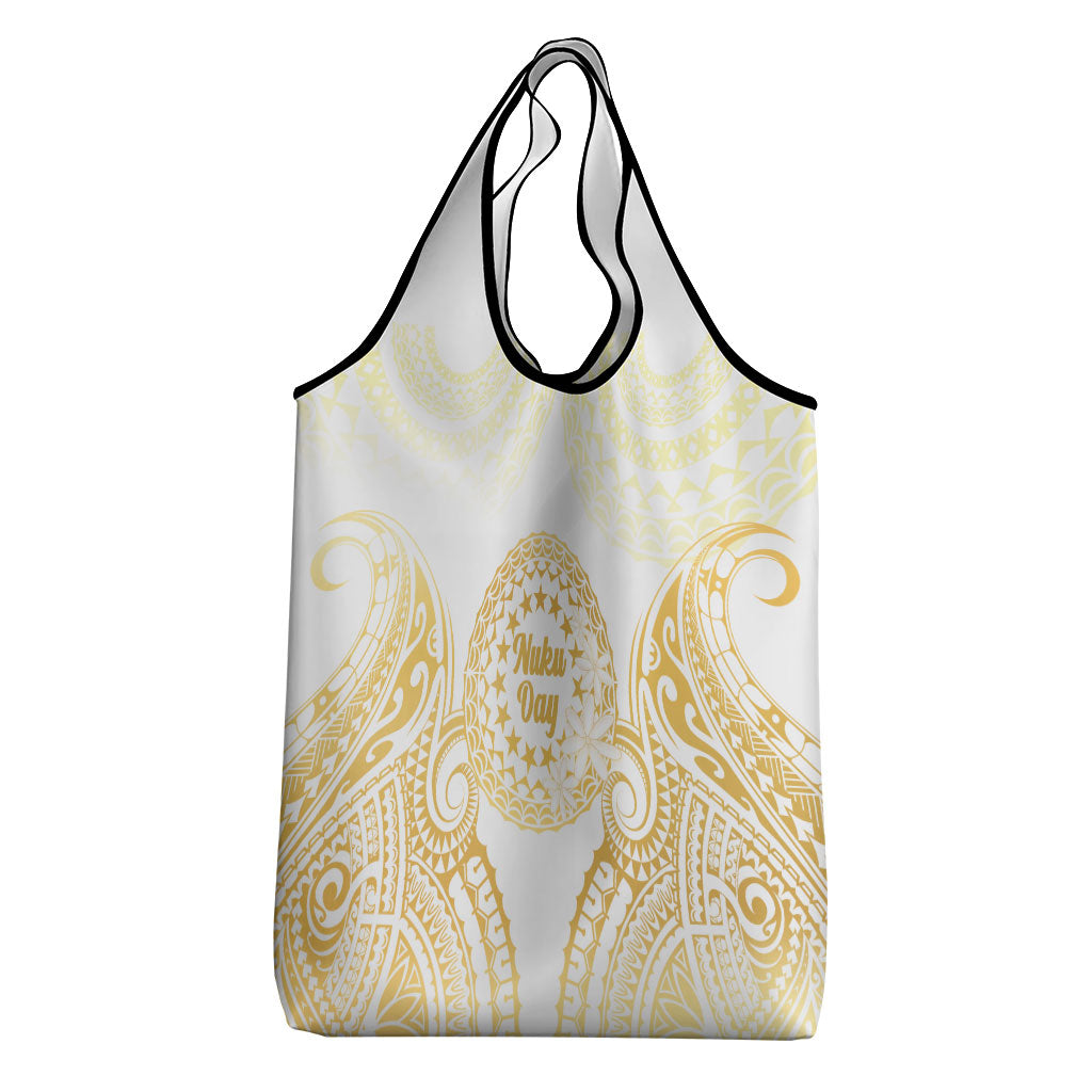 Cook Islands Gospel Day Grocery Bag Happy Nuku Day Tiare Maori Gold LT14 - Polynesian Pride