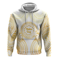 Cook Islands Gospel Day Hoodie Happy Nuku Day Tiare Maori Gold LT14 Pullover Hoodie Gold - Polynesian Pride
