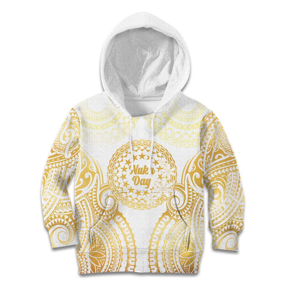 Cook Islands Gospel Day Kid Hoodie Happy Nuku Day Tiare Maori Gold LT14 Hoodie Gold - Polynesian Pride