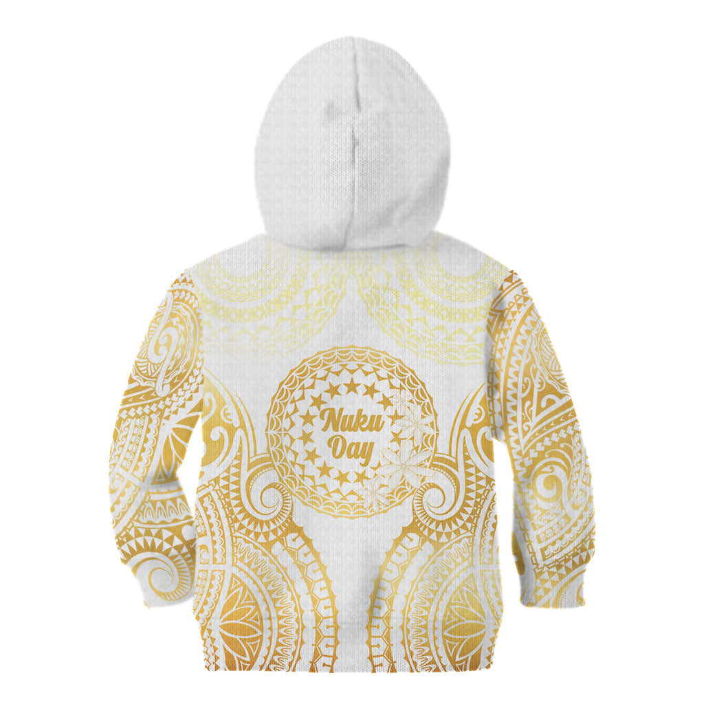 Cook Islands Gospel Day Kid Hoodie Happy Nuku Day Tiare Maori Gold LT14 - Polynesian Pride