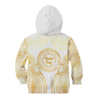 Cook Islands Gospel Day Kid Hoodie Happy Nuku Day Tiare Maori Gold LT14 - Polynesian Pride