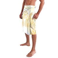 Cook Islands Gospel Day Lavalava Happy Nuku Day Tiare Maori Gold LT14 - Polynesian Pride