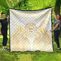 Cook Islands Gospel Day Quilt Happy Nuku Day Tiare Maori Gold LT14 - Polynesian Pride