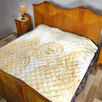 Cook Islands Gospel Day Quilt Happy Nuku Day Tiare Maori Gold LT14 - Polynesian Pride