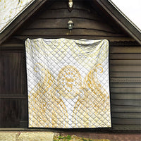 Cook Islands Gospel Day Quilt Happy Nuku Day Tiare Maori Gold LT14 - Polynesian Pride